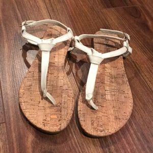 Justfab white sandals